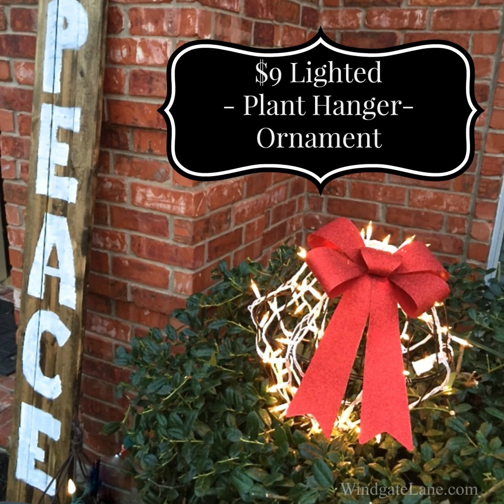 Christmas Light Ornaments from Plant Hangers - Windgate Lane